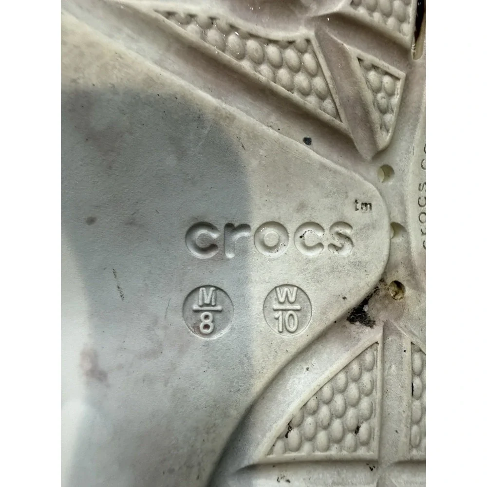 Crocs Unisex LiteRide 360 Clog Sandals M8 W10 Off White Closed Toe Lightweight